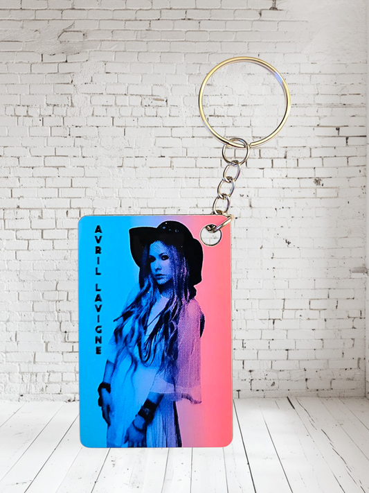 Avril Lavigne concert poster and album cover keychains. Multiple designs to choose from