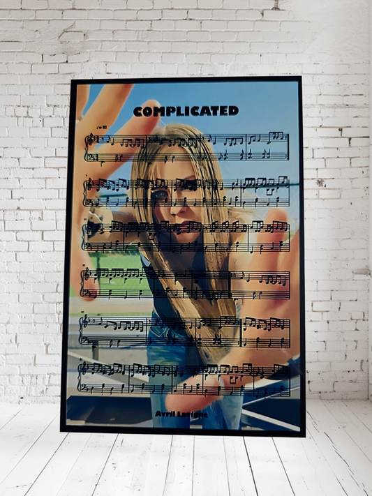 Avril Lavigne concert and album posters on Aluminum print. Multiple sizes and prints available (Copy)
