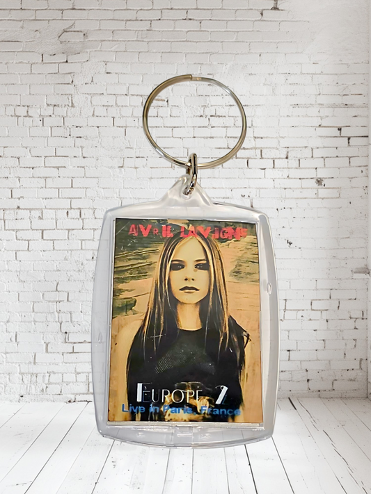 Avril Lavigne concert poster and album cover keychains. Multiple designs to choose from