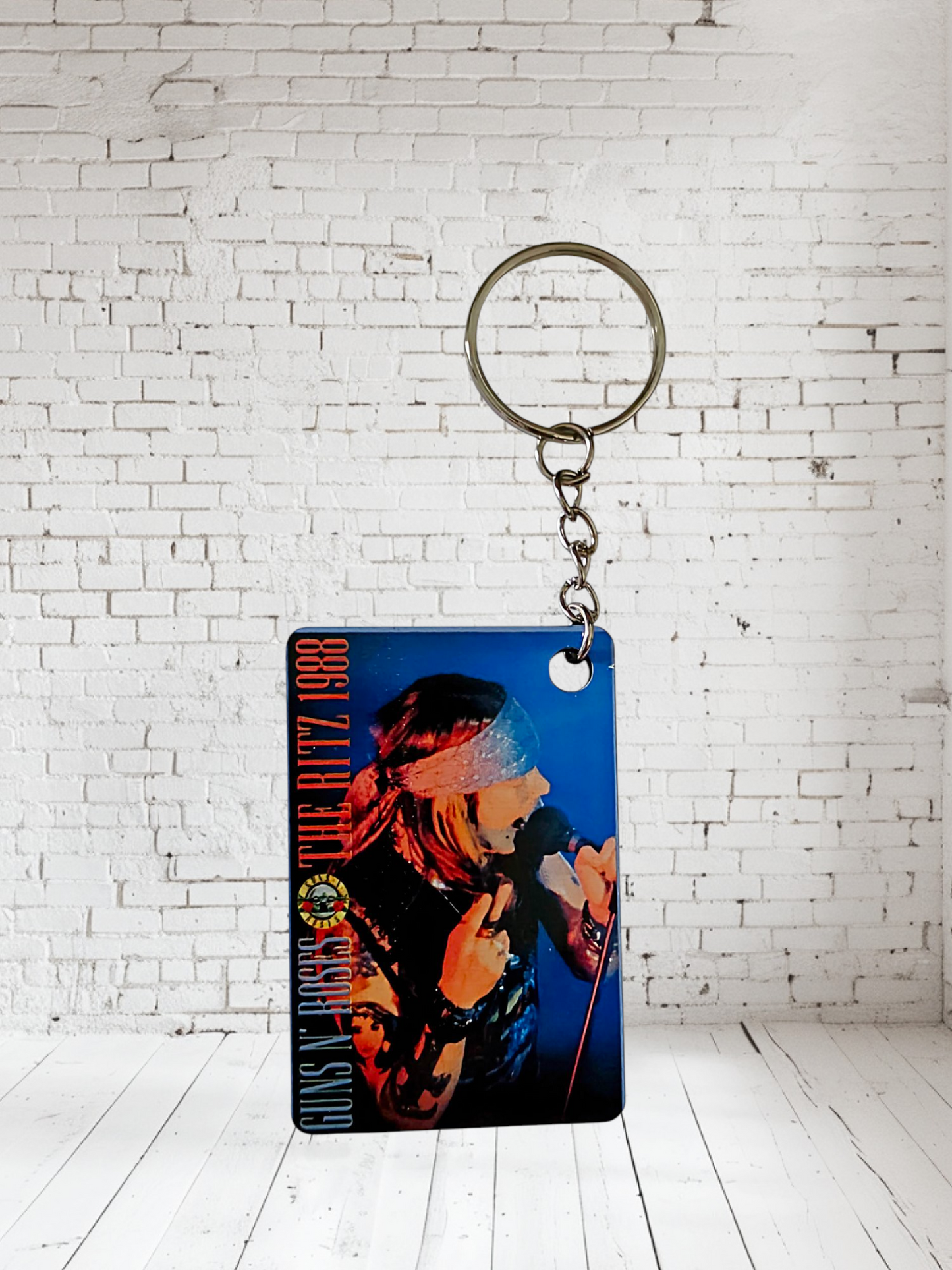 Guns n Roses concert poster and album cover keychains. Multiple designs to choose from