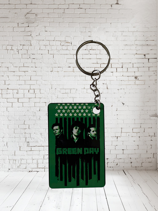 Green Day concert poster and album cover keychains. Multiple designs to choose from