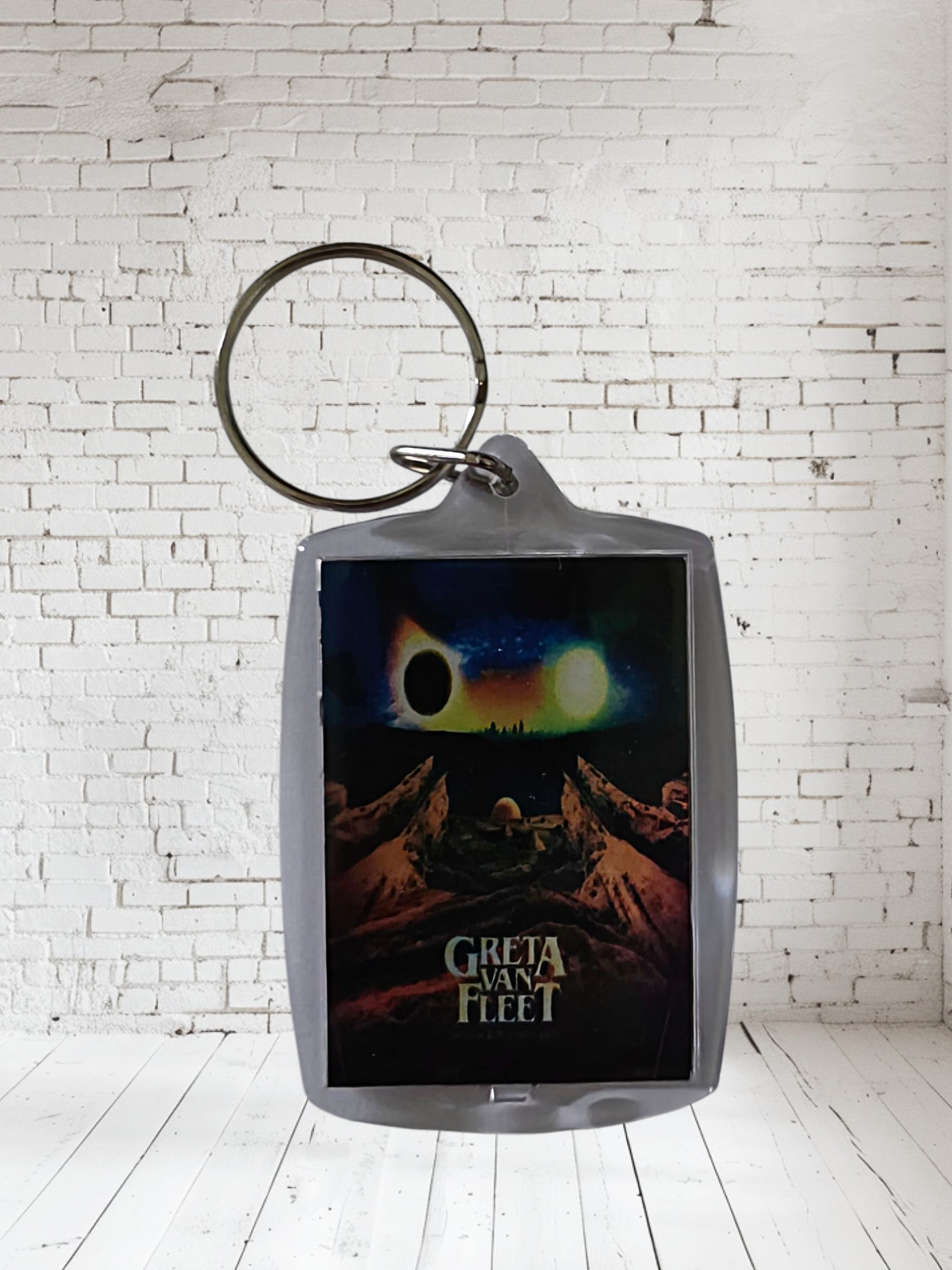 Greta Van Fleet concert poster and album cover keychains. Multiple designs to choose from