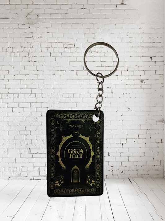Greta Van Fleet concert poster and album cover keychains. Multiple designs to choose from