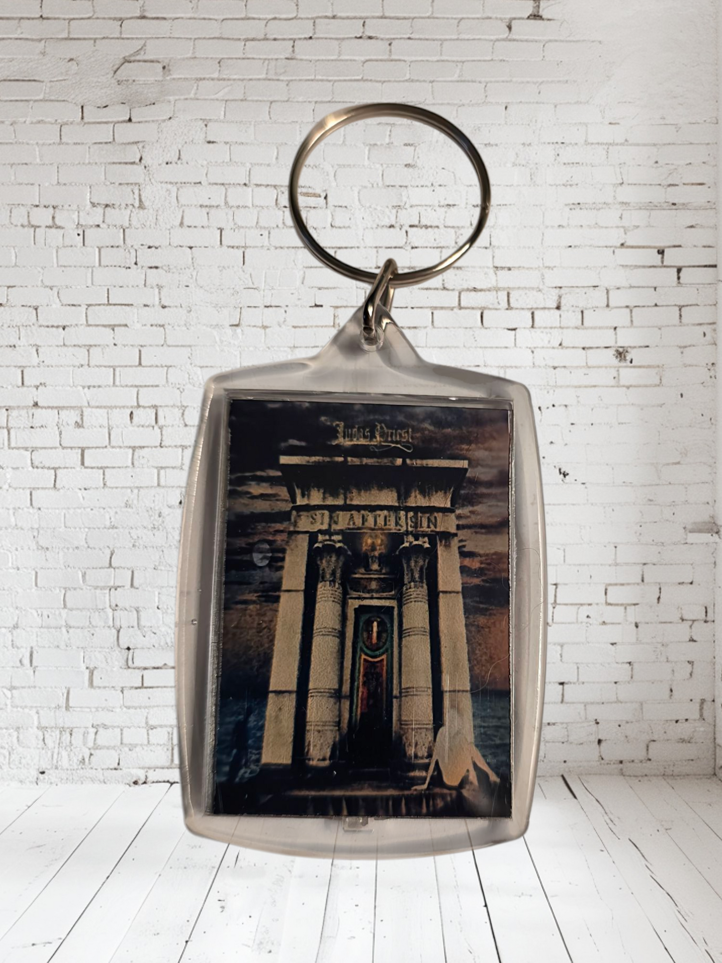 Judas Priest concert poster and album cover keychains. Multiple designs to choose from
