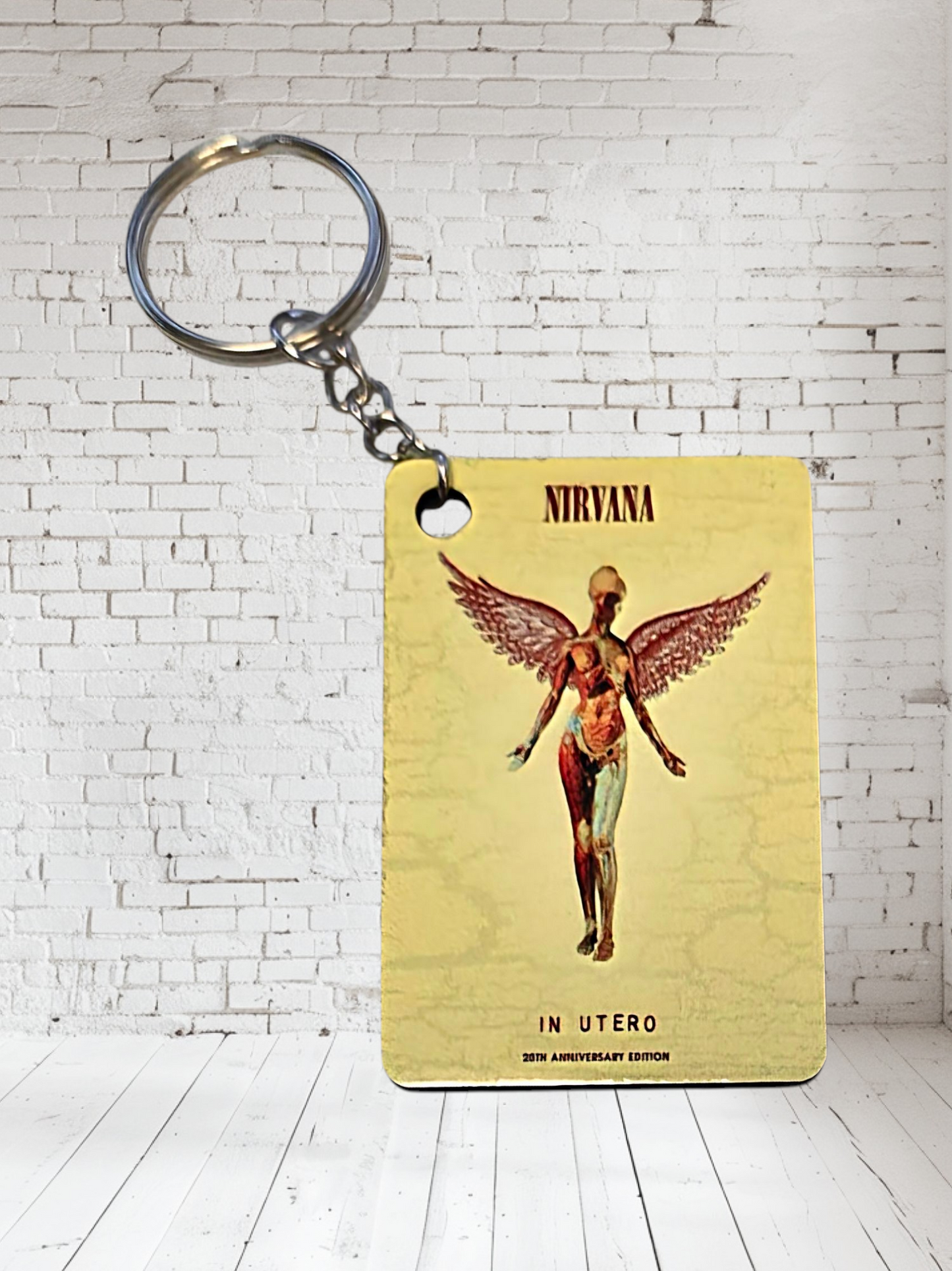 Nirvana concert poster and album cover keychains. Multiple designs to choose from