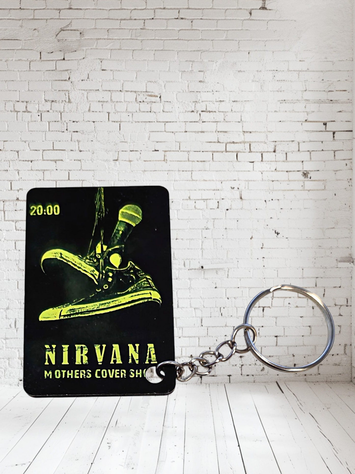 Nirvana concert poster and album cover keychains. Multiple designs to choose from