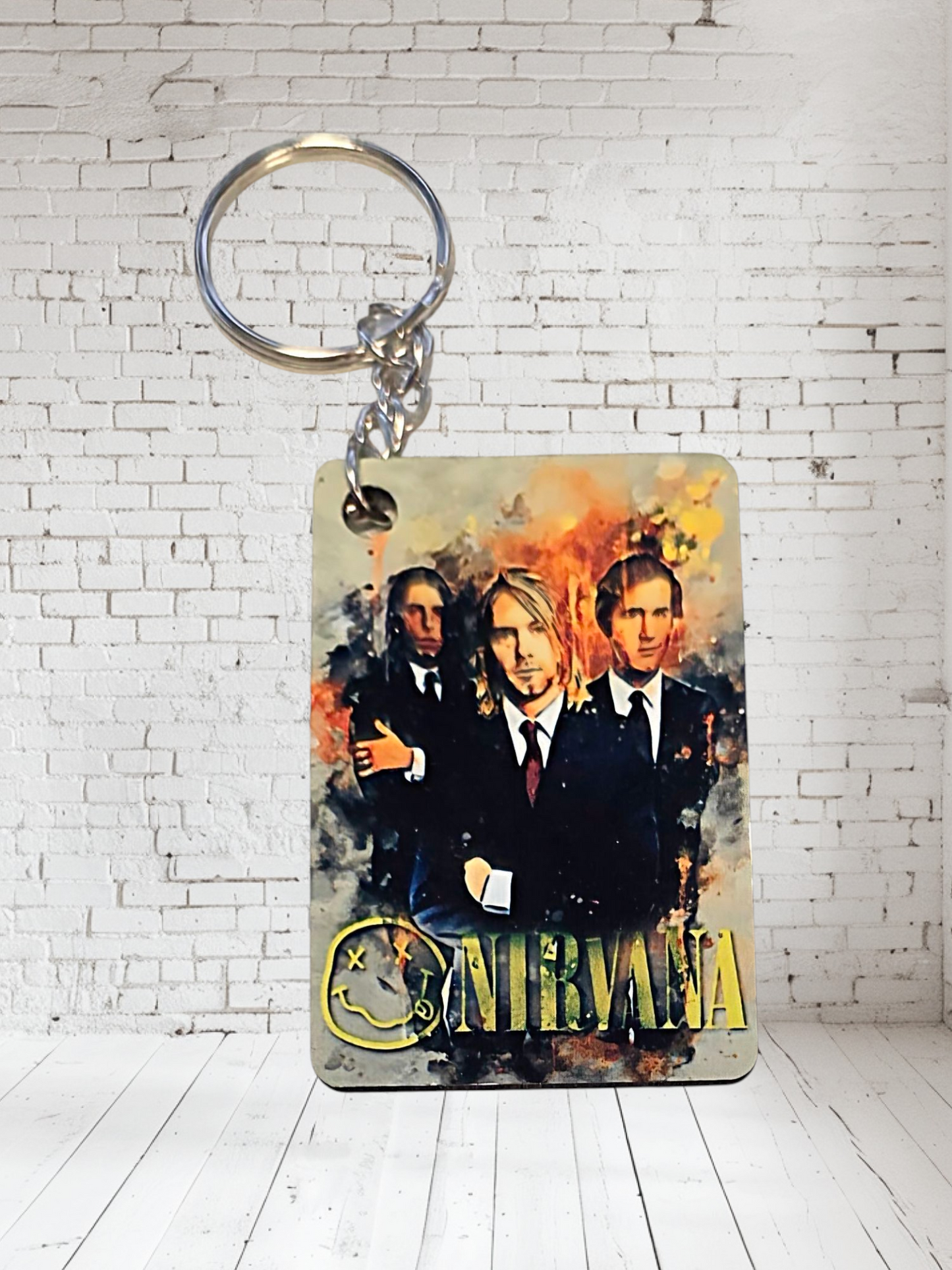Nirvana concert poster and album cover keychains. Multiple designs to choose from