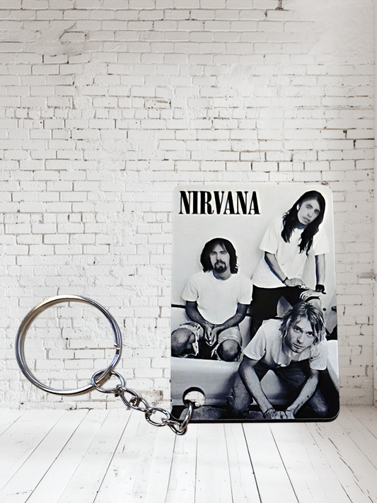 Nirvana concert poster and album cover keychains. Multiple designs to choose from