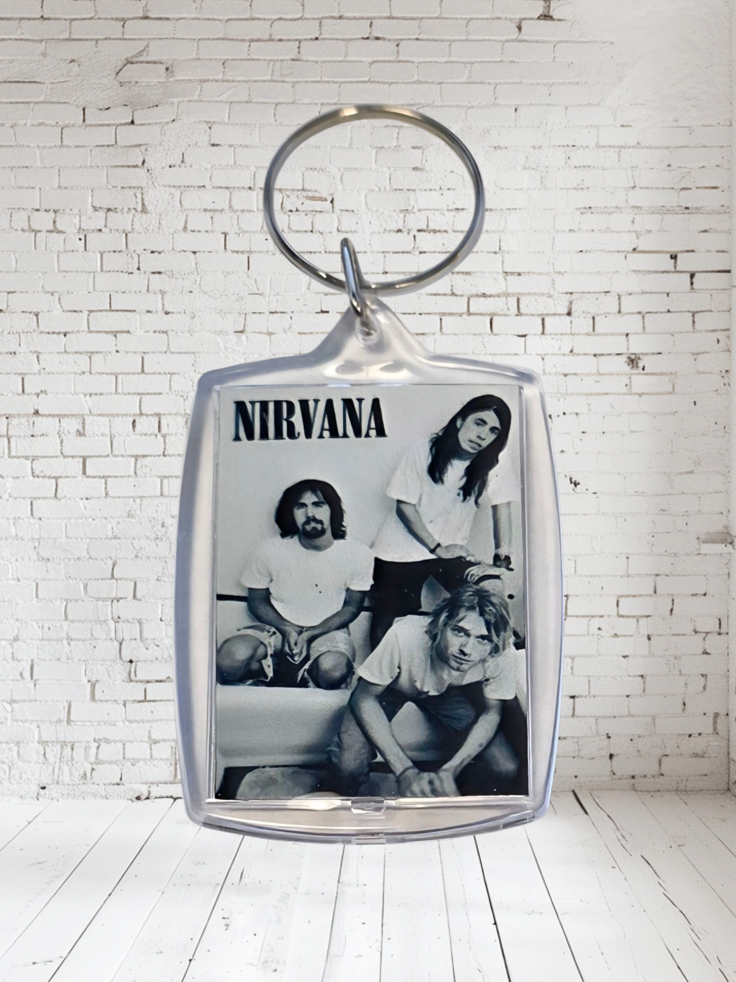 Nirvana concert poster and album cover keychains. Multiple designs to choose from