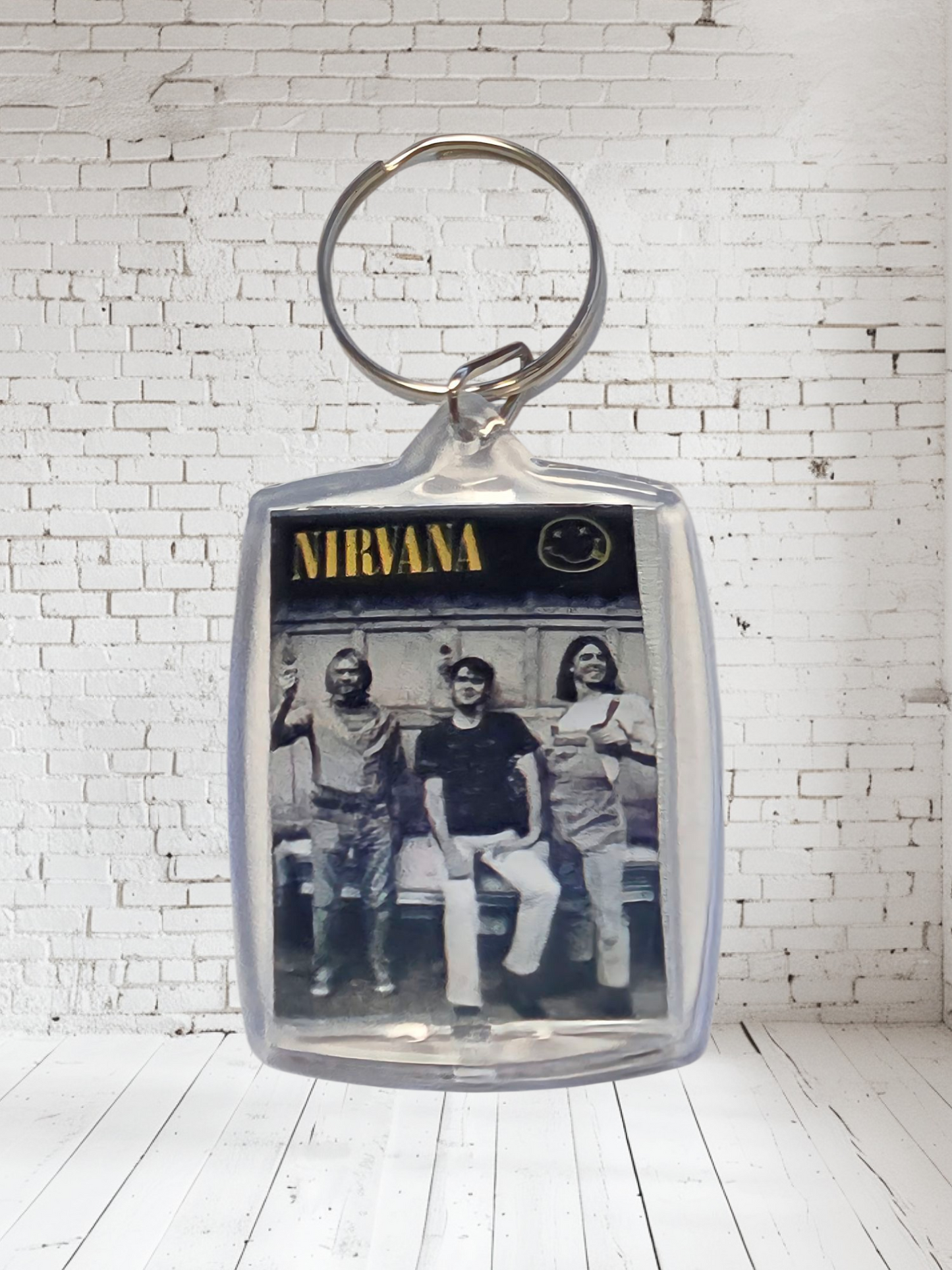Nirvana concert poster and album cover keychains. Multiple designs to choose from