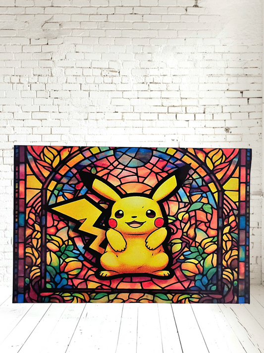 Stained Glass cartoon posters on aluminum print. Many to choose from