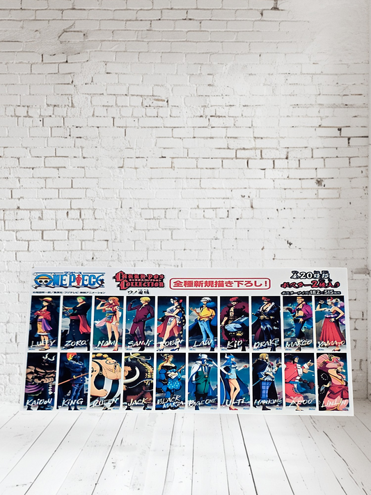 One Piece anime on 4" x 9" aluminum prints. Golden currency, very cool and many to choose from