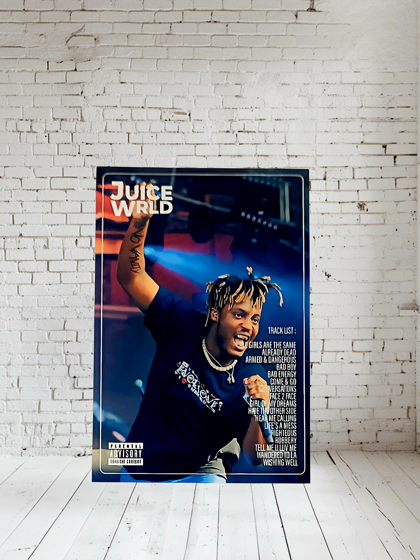 Juice Wrld posters on aluminum print. Many to choose from