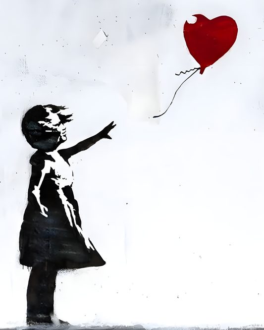 Banksy Art poster with multiple size and finish options. Girl with Balloon
