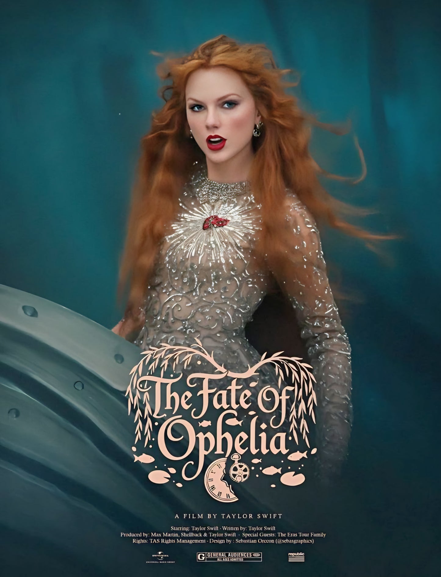 Taylor Swift 13" x 19" poster. A7