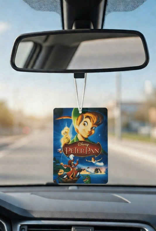Peter Pan Movie poster car air freshener. Many scents to choose from