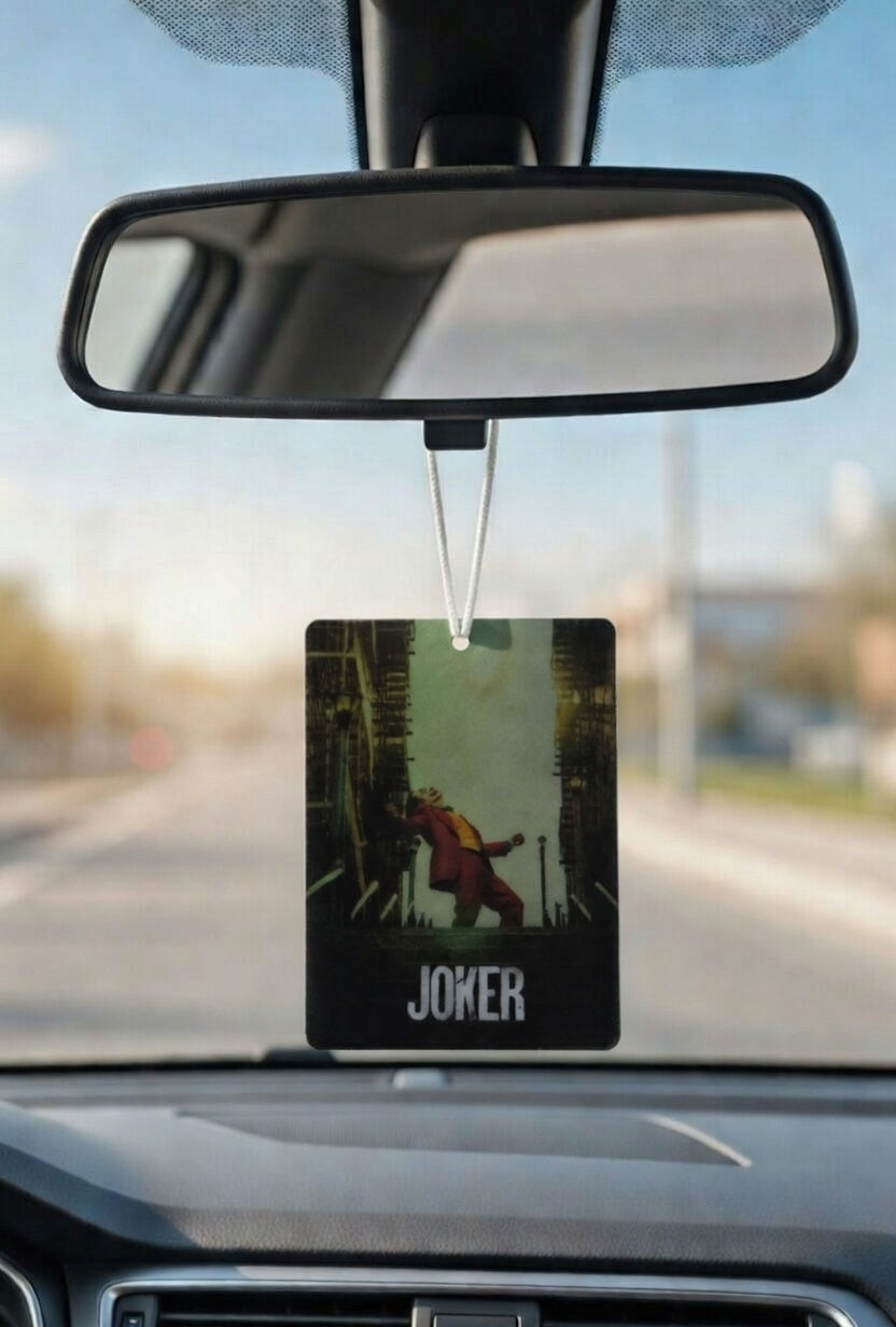 Joker Movie poster car air freshener. Many scents to choose from