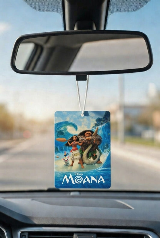 Moana Movie poster car air freshener. Many scents to choose from