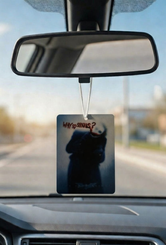 The Dark Knight Movie poster car air freshener. Many scents to choose from