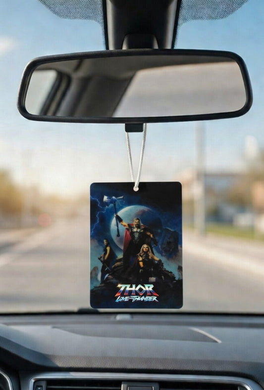 Thor Love and Thunder v2 Movie poster car air freshener. Many scents to choose from