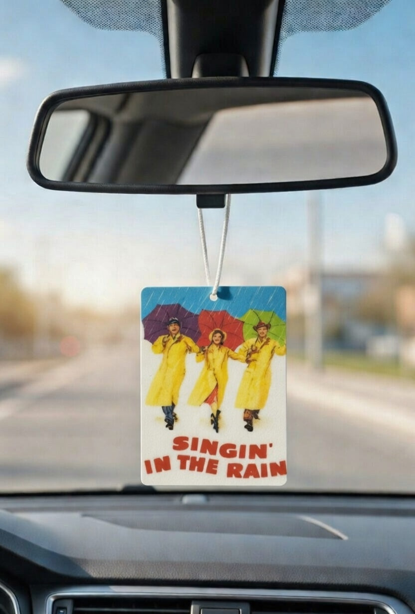 Singin' in the Rain Movie poster car air freshener. Many scents to choose from