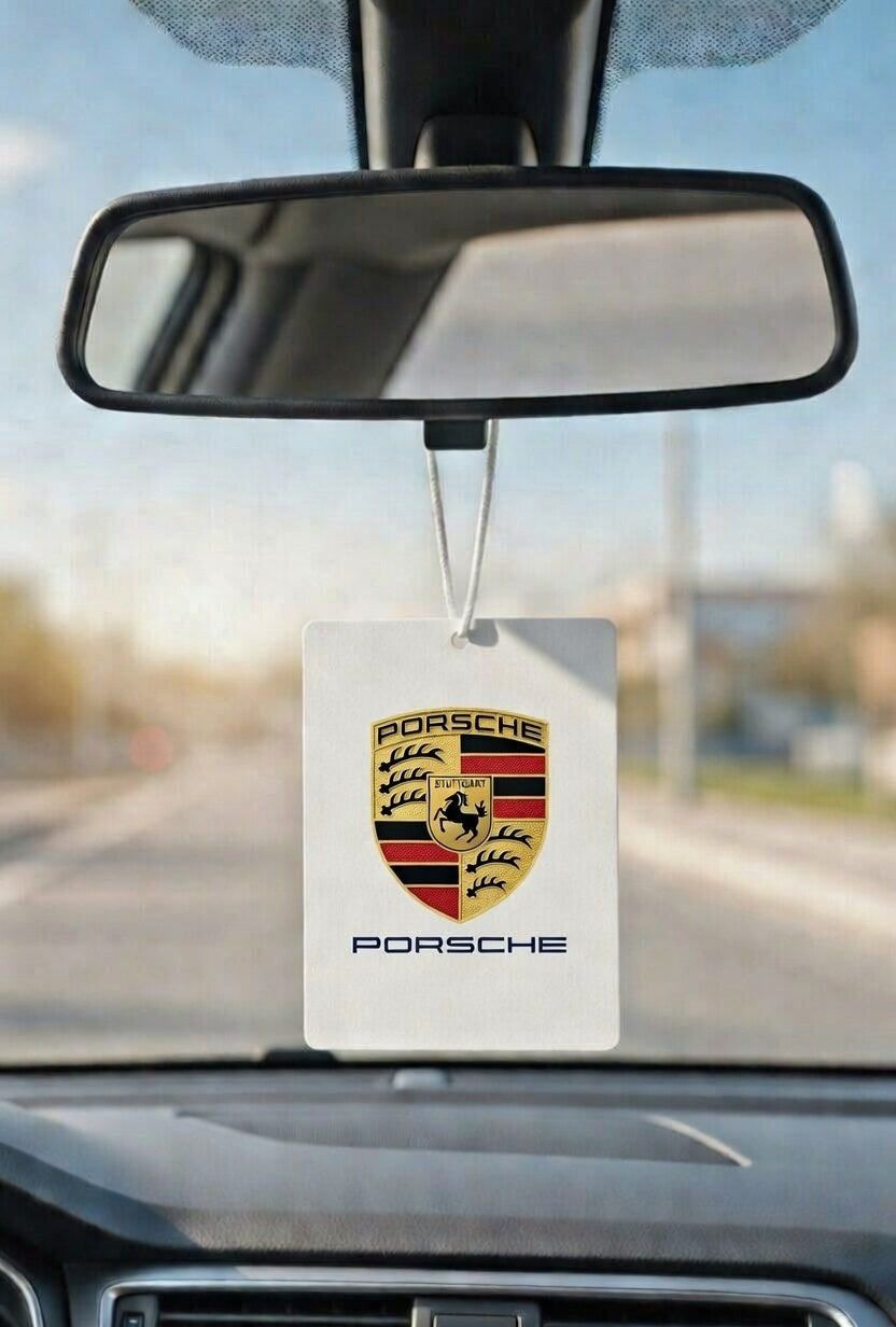 Porsche car air freshener. Many scents to choose from