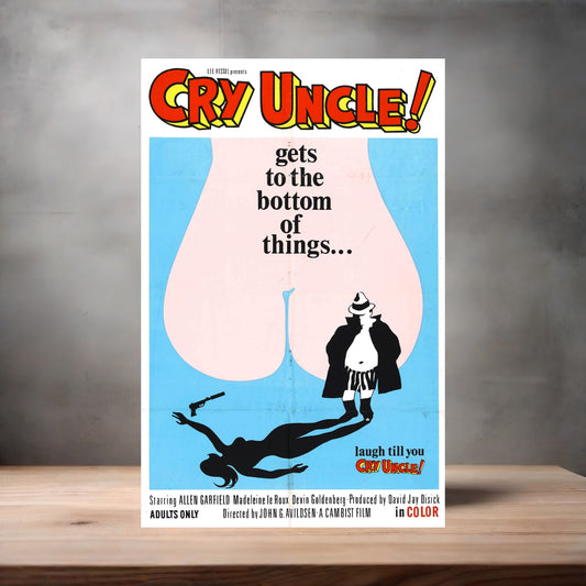 Adult Film movie poster with multiple size and finish options. Cry Uncle!