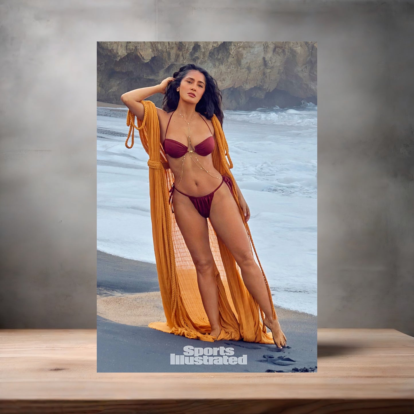 Salma Hayek Sports Illustrated swimsuit 13" x 19" poster. Matte or Glossy. C2