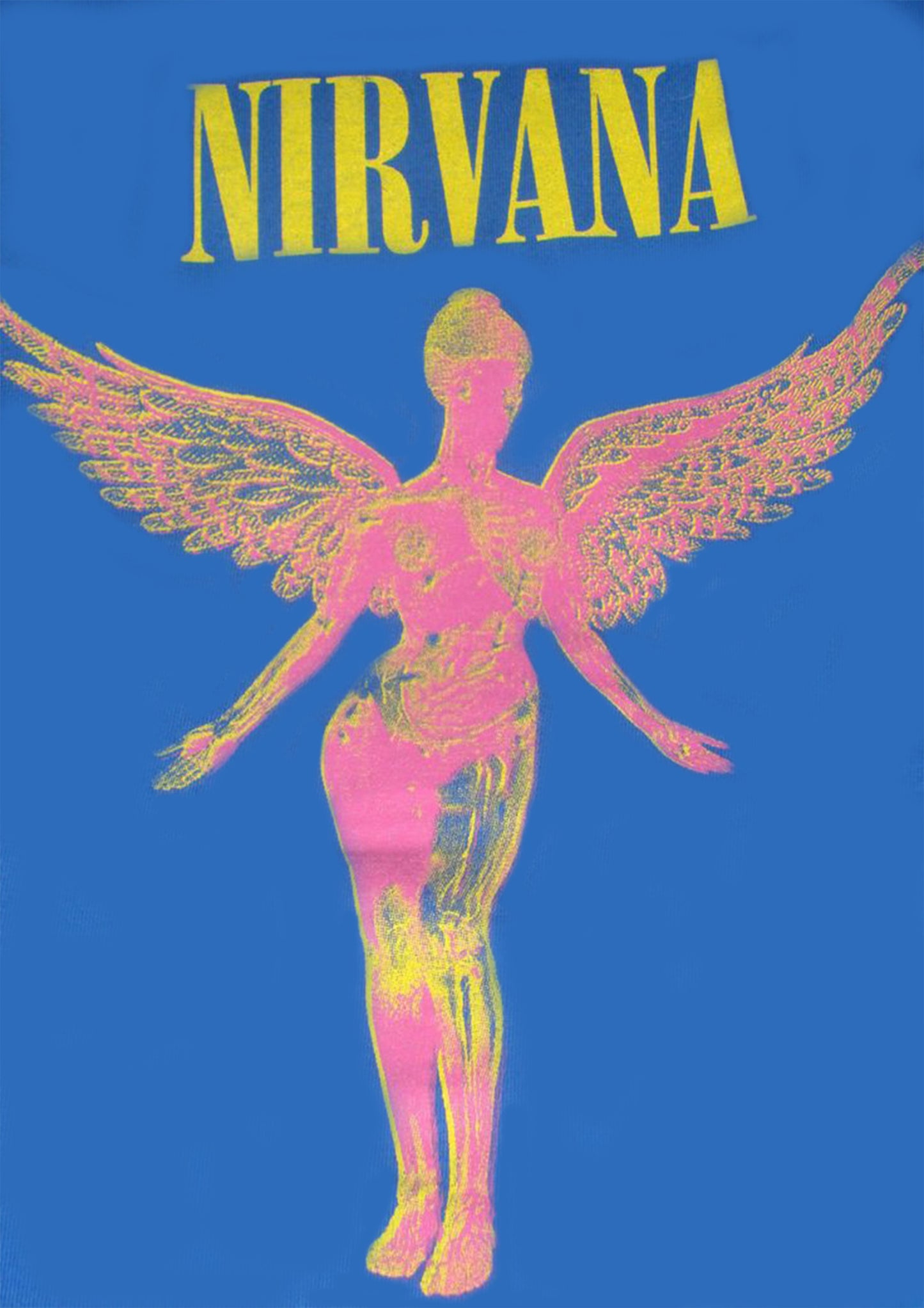Concert poster with multiple size and finish options. Nirvana blue