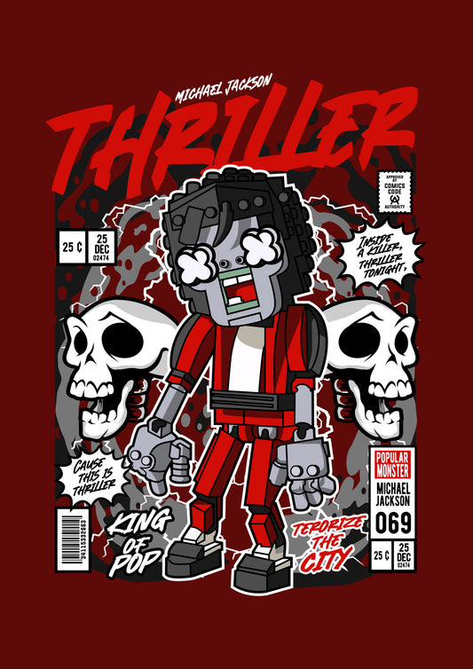 Funko Pop poster with multiple size and finish options. Thriller Michael Jackson