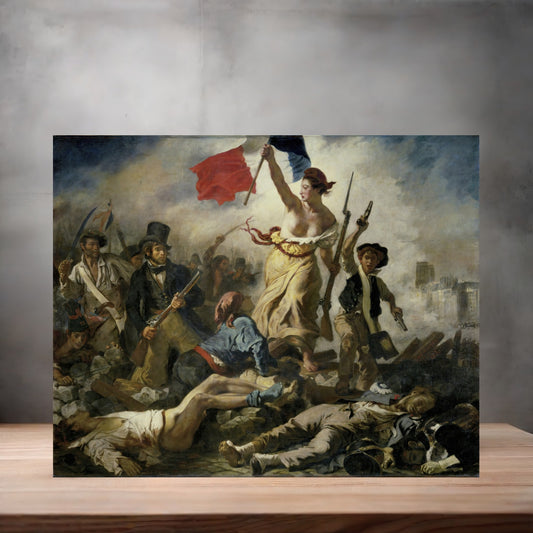Museum painting poster with multiple size and finish options. Eugene Delacroix, Liberty Leading the People