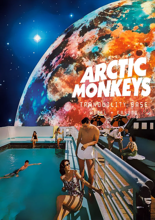 Concert poster with multiple size and finish options. Arctic Monkeys Tranquility Base