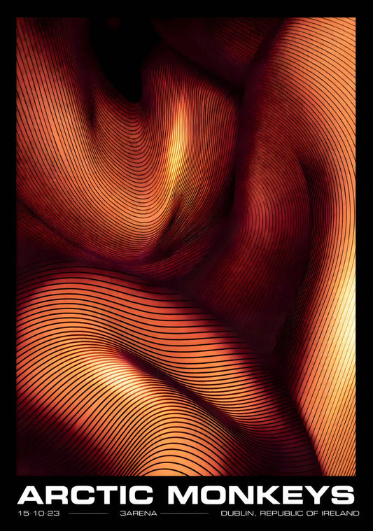 Concert poster with multiple size and finish options. Arctic Monkeys Dublin, Ireland