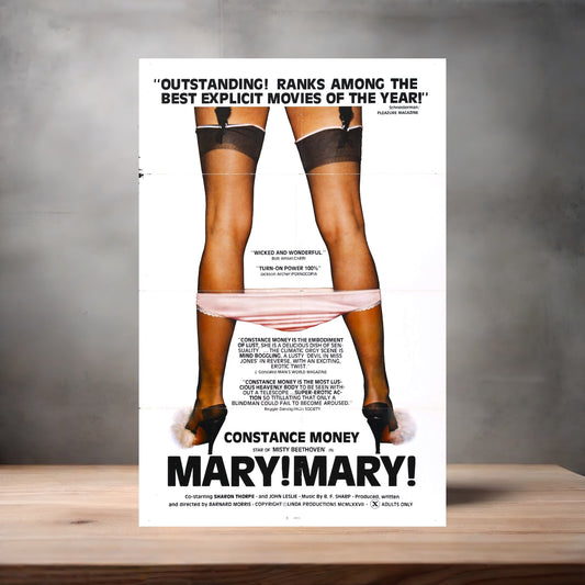 Adult Film movie poster with multiple size and finish options. Mary! Mary!