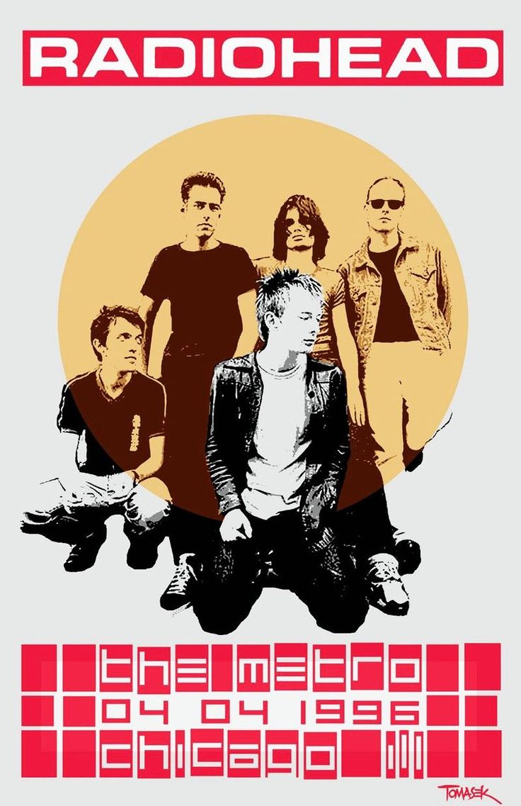 Concert poster with multiple size and finish options. Radiohead Chicago