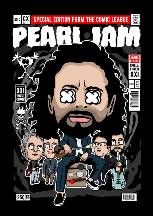 Funko Pop poster with multiple size and finish options. Pearl Jam