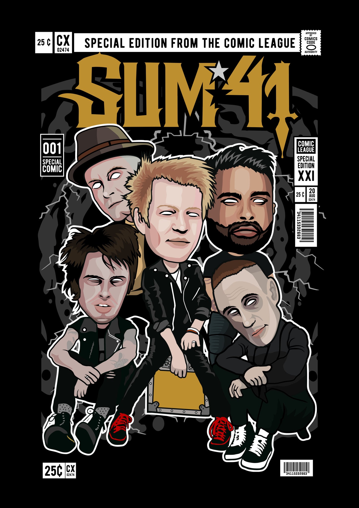 Funko Pop poster with multiple size and finish options. Sum 41