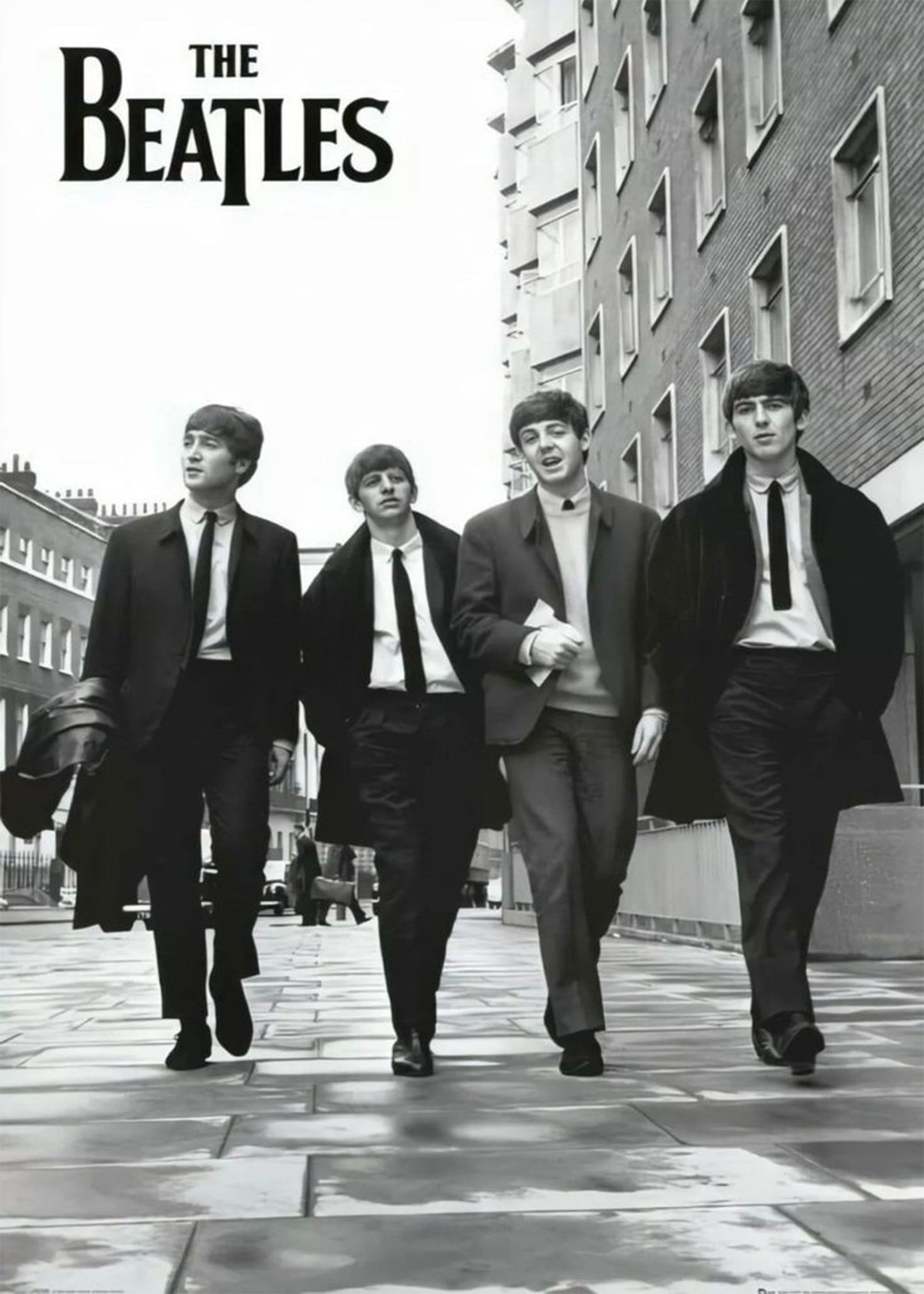 Concert poster with multiple size and finish options. The Beatles band