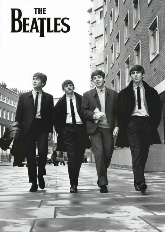 Concert poster with multiple size and finish options. The Beatles band