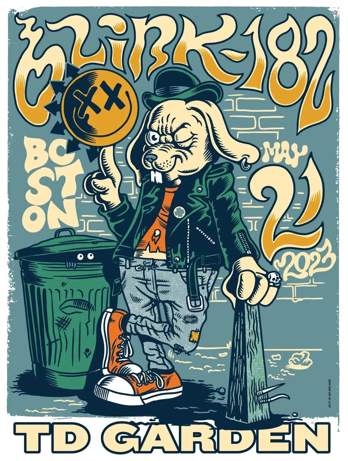 Concert poster with multiple size and finish options. Blink-182 Boston TD Garden