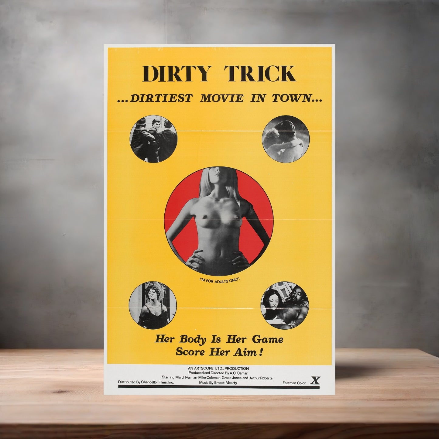 Adult Film movie poster with multiple size and finish options. Dirty Trick