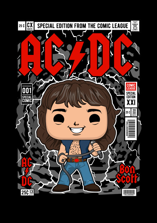 Funko Pop poster with multiple size and finish options. AC/DC