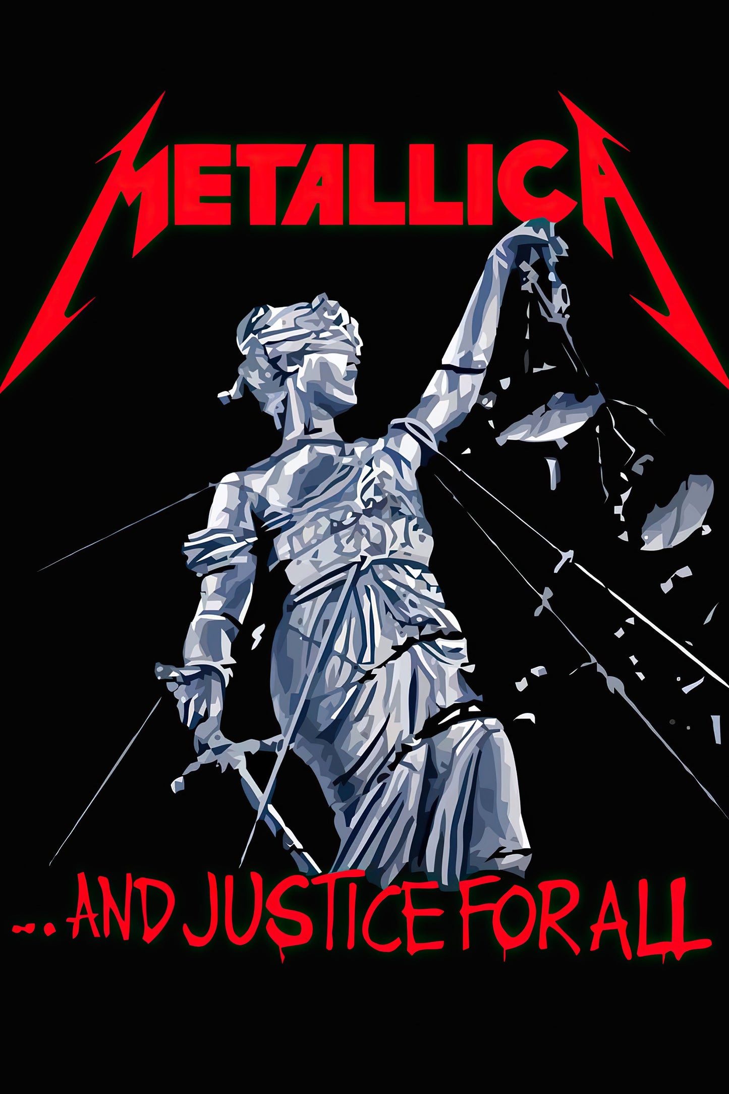 Metallica concert poster with multiple size and finish options. B1