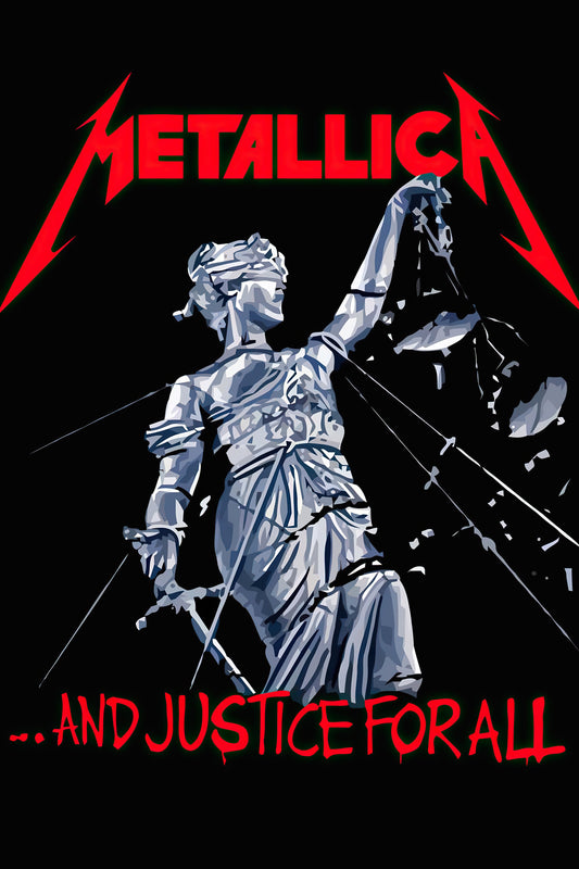 Metallica concert poster with multiple size and finish options. B1