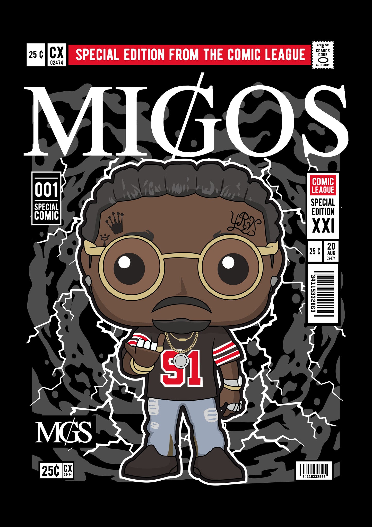 Funko Pop poster with multiple size and finish options. Migos