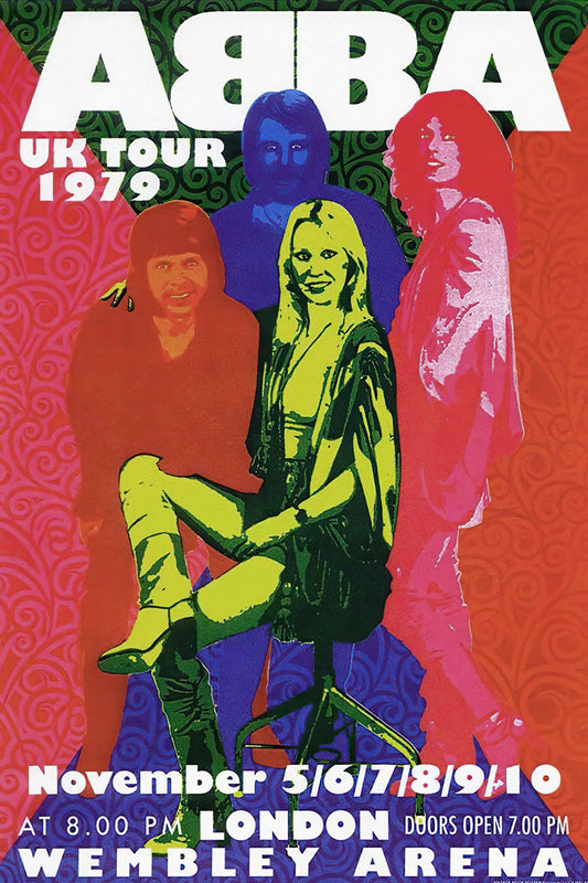Concert poster with multiple size and finish options. ABBA Wembley Arena 1979