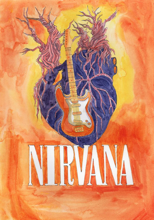 Concert poster with multiple size and finish options. Nirvana