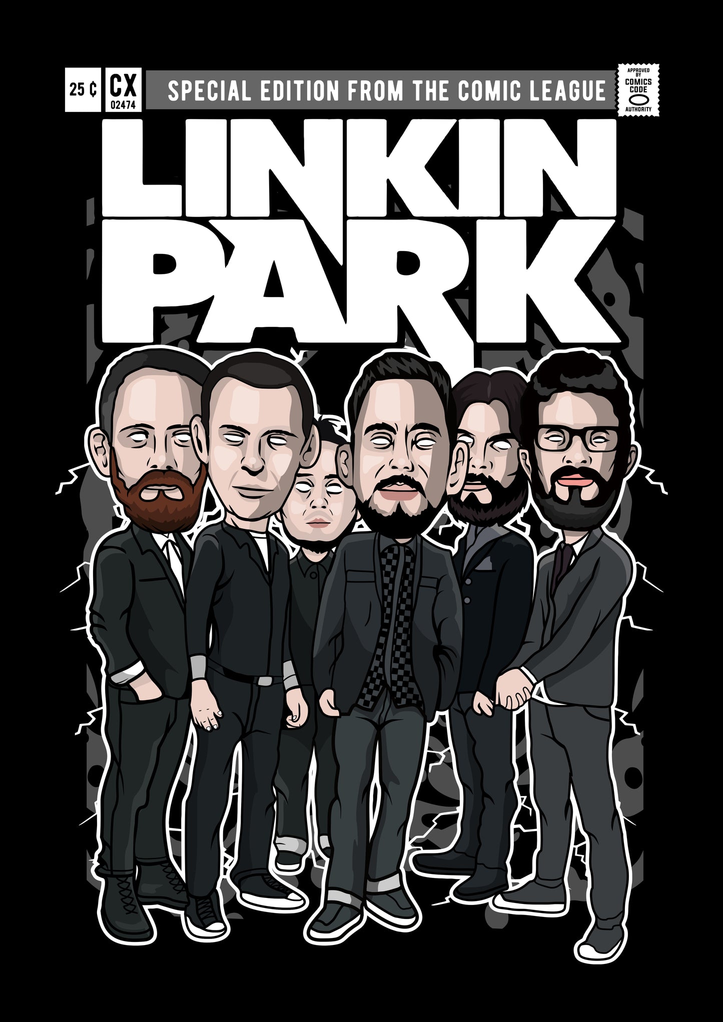 Funko Pop poster with multiple size and finish options. Linkin Park v2