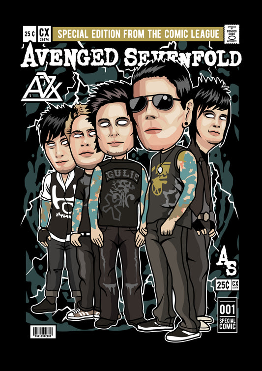 Funko Pop poster with multiple size and finish options. Avenged Sevenfold