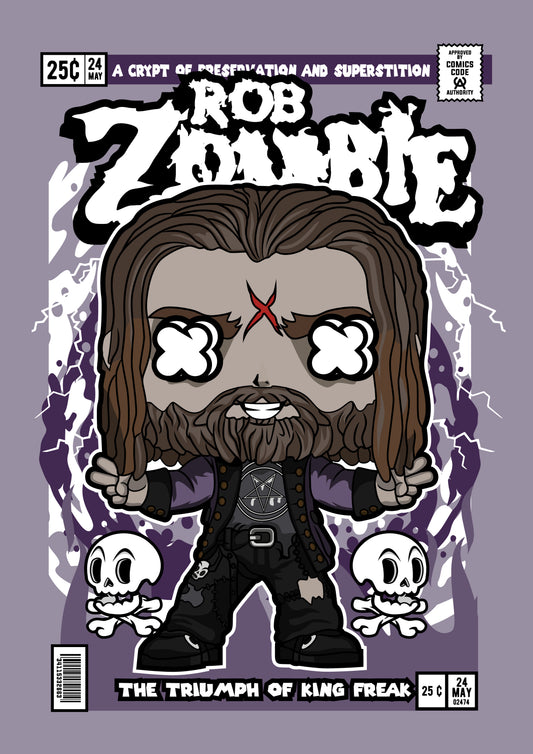 Funko Pop poster with multiple size and finish options. Rob Zombie